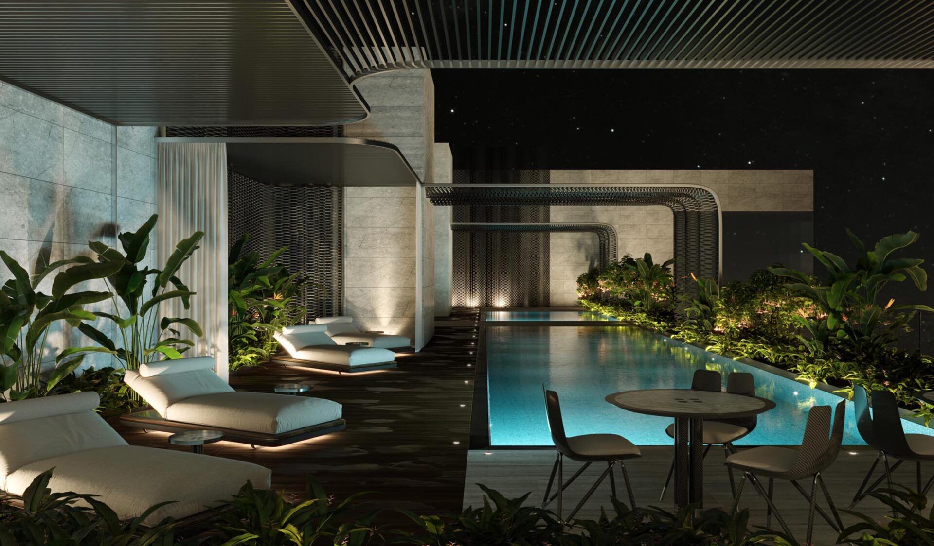 Rooftop Pool Overlooking Downtown Dubai