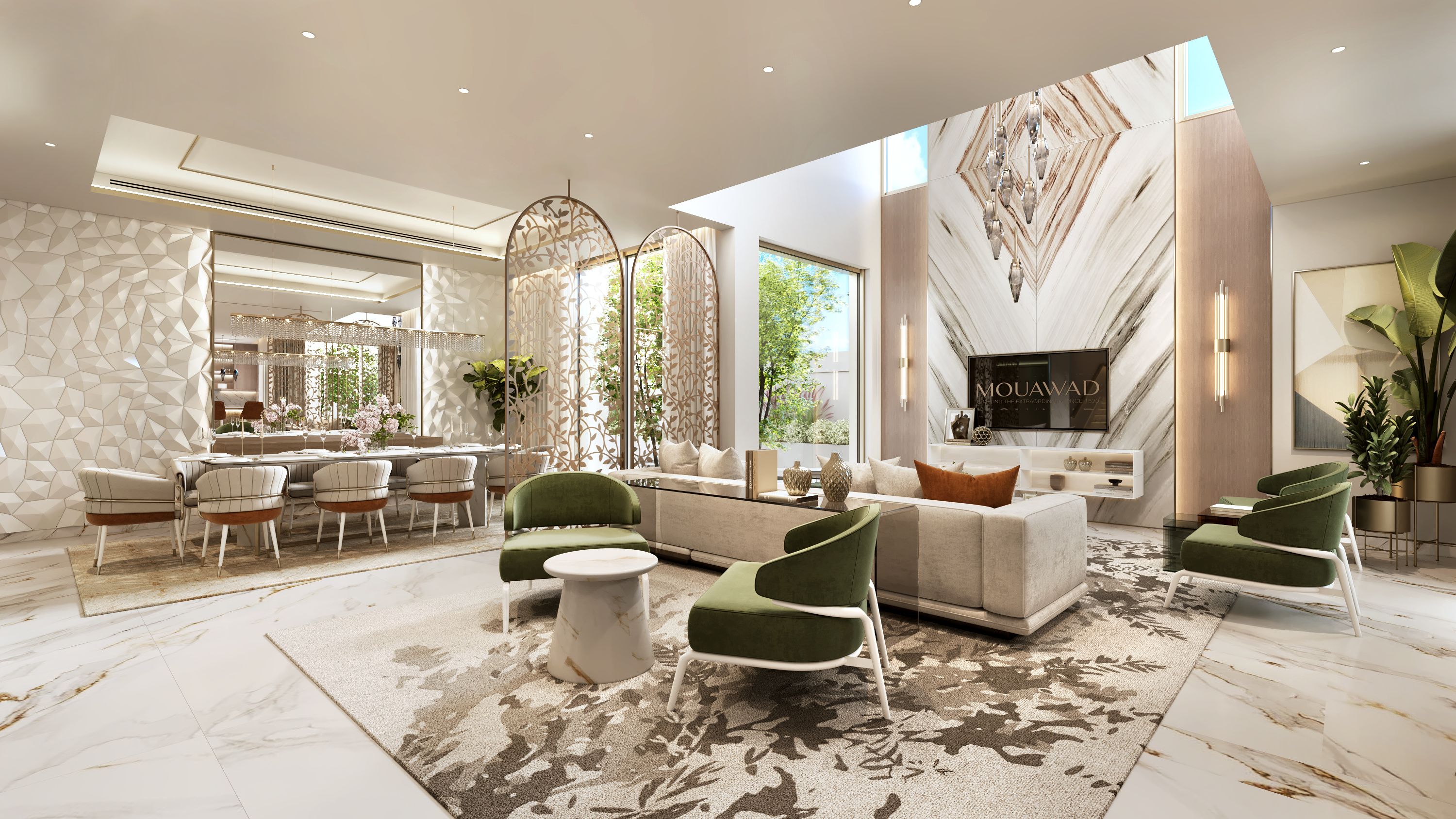 Luxury Living And Dinning Room