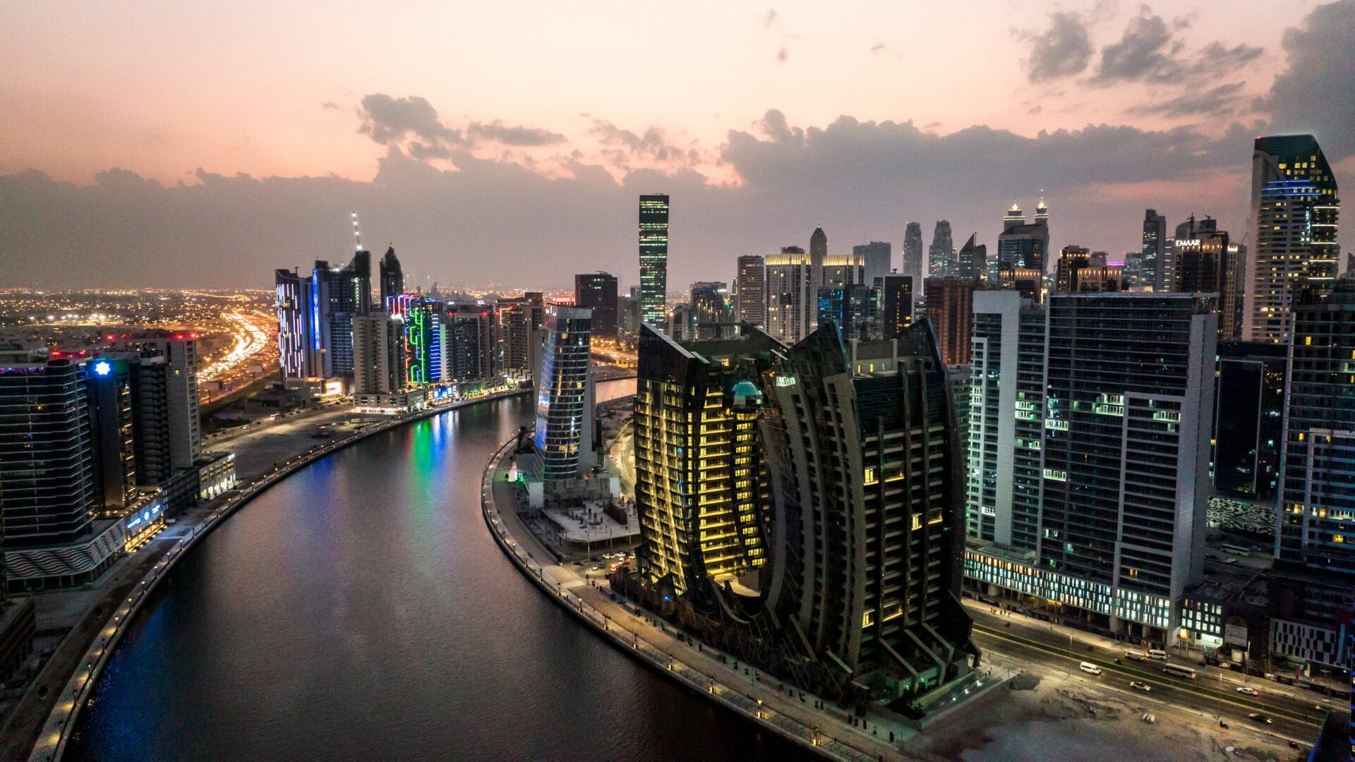 Evening View of City